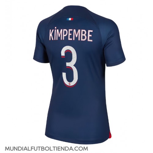 Camiseta Paris Saint-Germain Presnel Kimpembe #3 Primera Equipación Replica 2023-24 para mujer mangas cortas